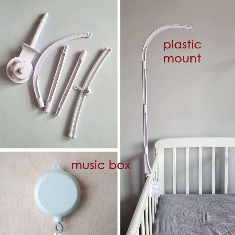 Bunny baby mobile, Chocolaty nursery, Hare balloons baby mobile, Star decor