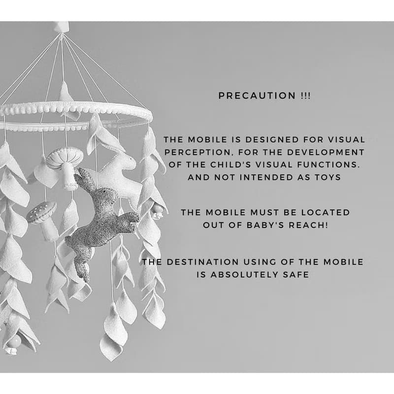 Bunny baby mobile, Chocolaty nursery, Hare balloons baby mobile, Star decor