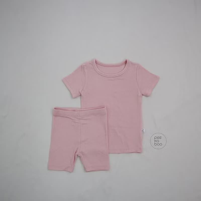 超彈力// 韓國糖果色系舒適超彈力純色暗條紋居家服套裝 Tsum Set