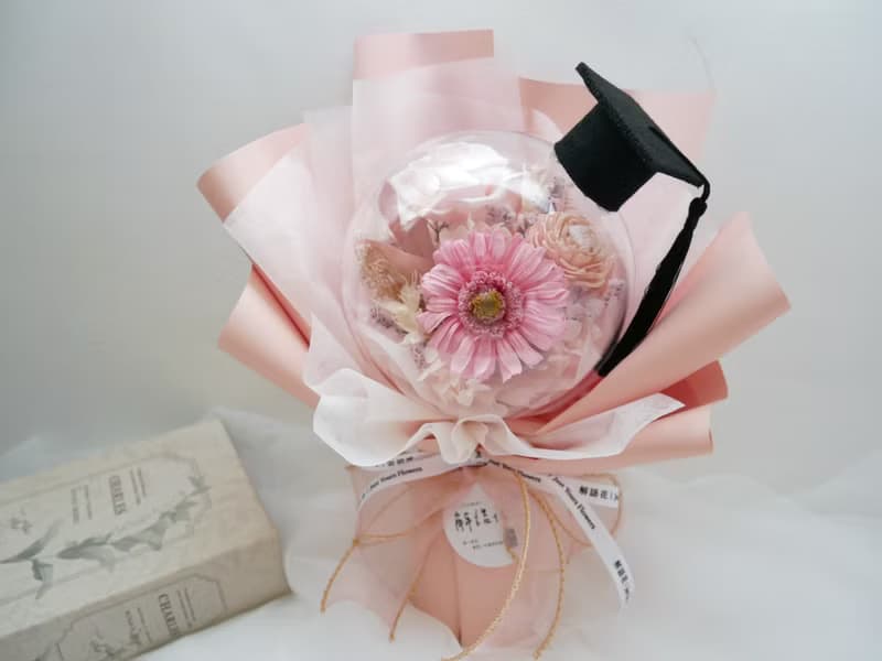 波波球永生非洲菊花束【新的開始】不凋花/畢業花束/生日