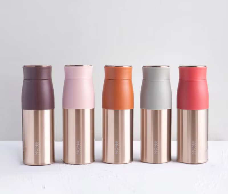 日本 MOMOCONCEPT Lupinus 保溫杯 玫瑰金瓶身 290ml 5 色可選