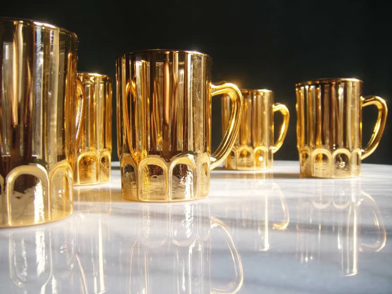 【老時光 OLD-TIME】早期台灣製精緻玻璃咖啡小杯(6個一組價)