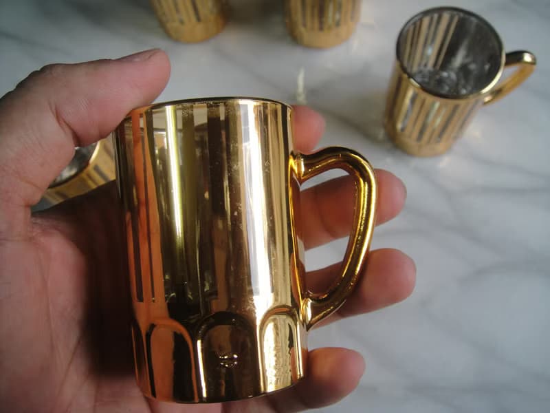 【老時光 OLD-TIME】早期台灣製精緻玻璃咖啡小杯(6個一組價)