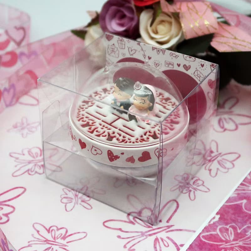 新郎新娘結婚沙漏/結婚伴手禮/情人節紀念禮物/雙喜/雙面-白沙