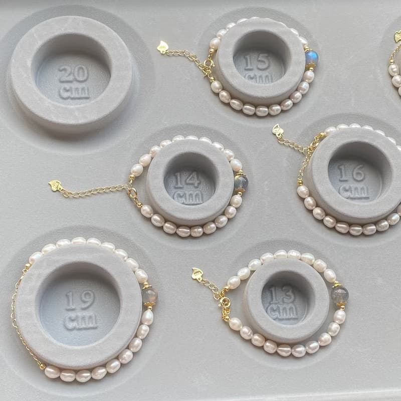 Amelia Jewelry丨飛魚述夢丨天然月光石灰月光淡水珍珠原創手鍊