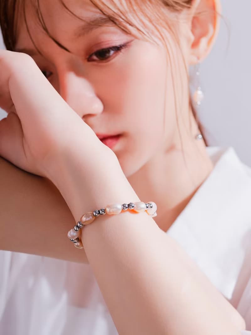 極晝系 | 曙光 - 天然珍珠 巴洛克珍珠 抗敏 不銹鋼 手環