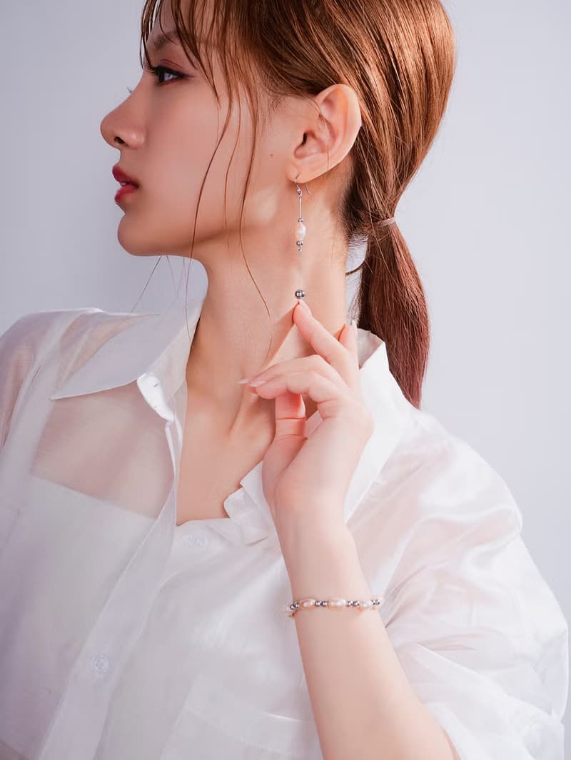 極晝系 | 曙光 - 天然珍珠 巴洛克珍珠 抗敏 不銹鋼 手環