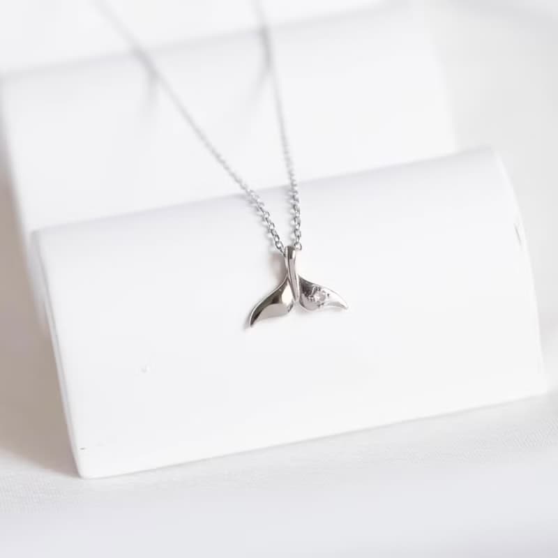 白水晶925純銀美人魚項鍊