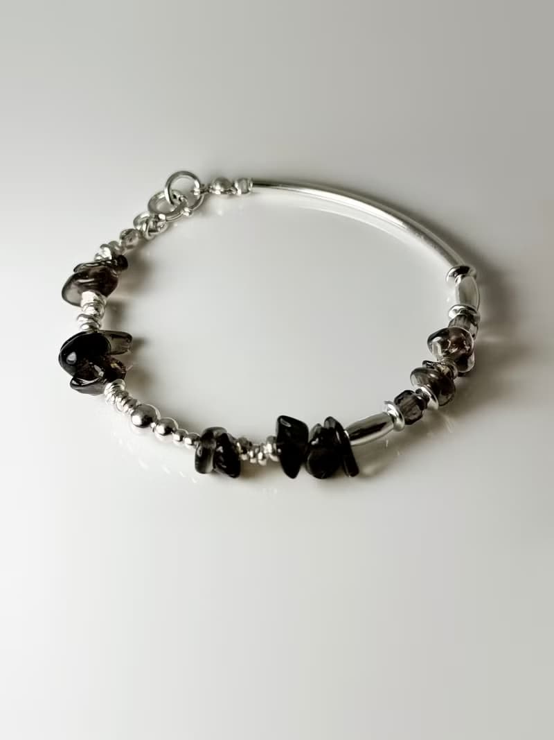 Ore_B07 / 不規則茶晶手鍊