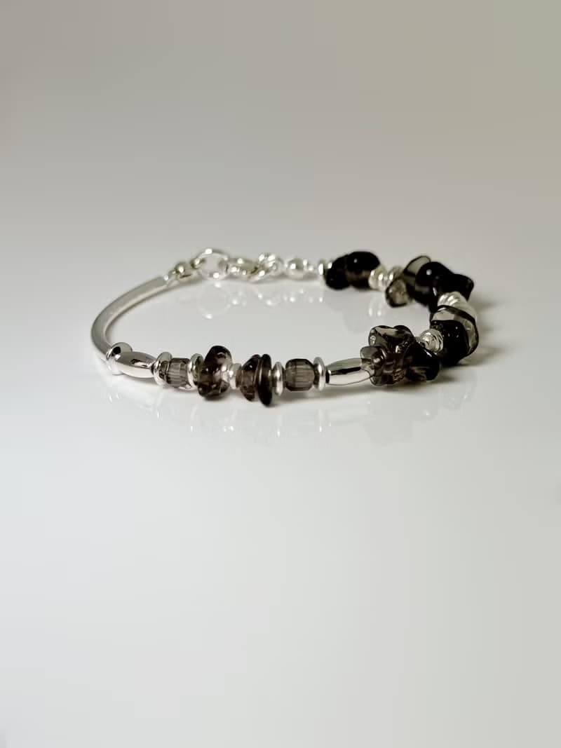 Ore_B07 / 不規則茶晶手鍊