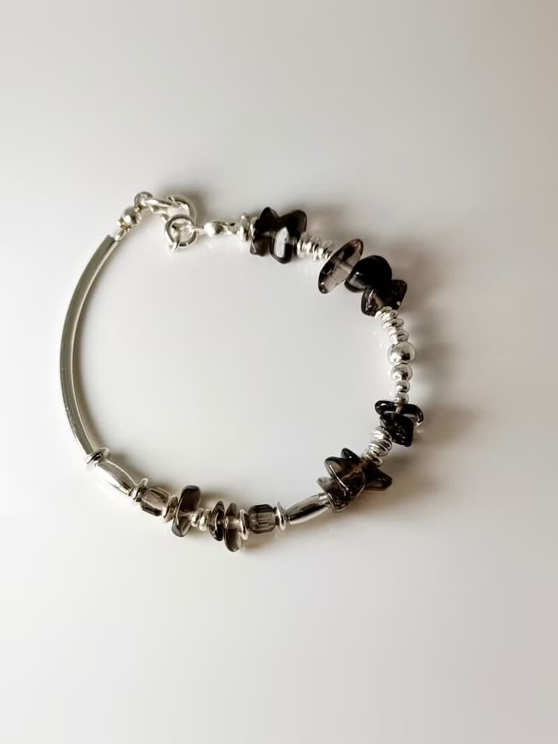 Ore_B07 / 不規則茶晶手鍊