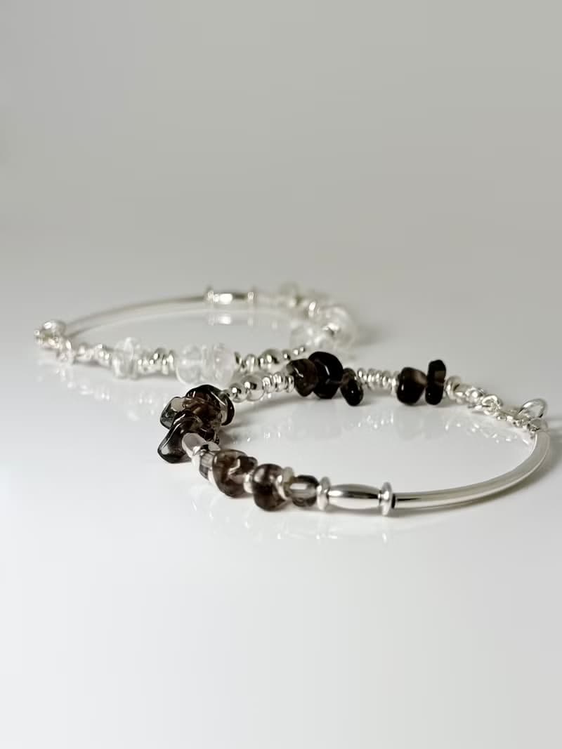 Ore_B07 / 不規則茶晶手鍊