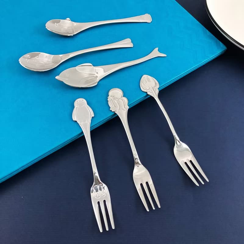 日本【SALUS 佐藤金屬】海洋動物系列-比目魚叉/匙