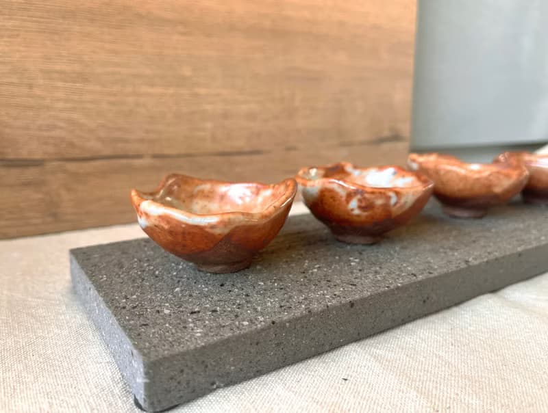 志野 手捏茶杯 酒杯 六入 | 陶器皿