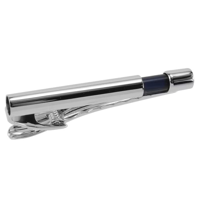 53mm 圓形鑲深藍色貓眼石領帶夾