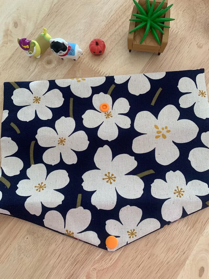 文青風環保純棉筷袋 花舞時節 氣質深藍 日本 潮物 收納 手作餐具