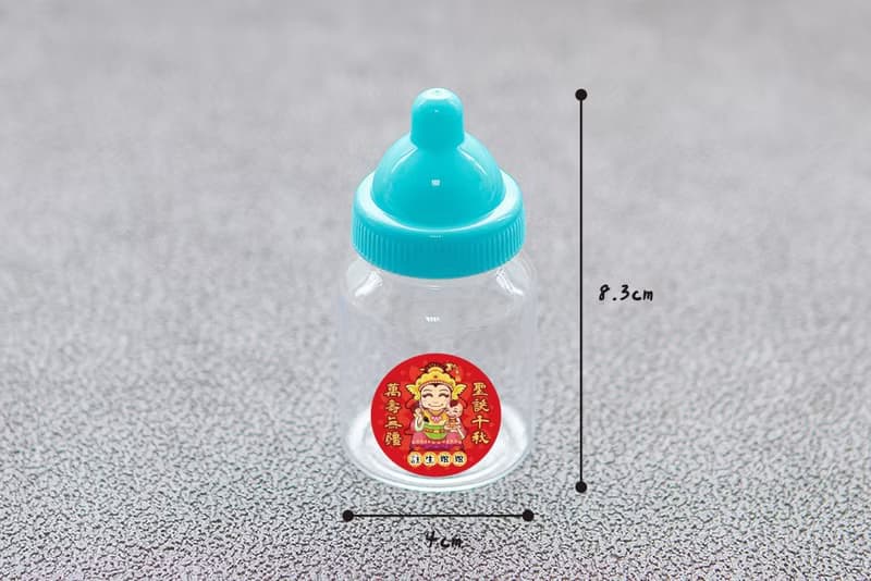 三太子 小奶瓶    空瓶  Q版神明祝壽 聖誕千秋 糖果包裝用品 2色