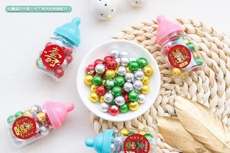 三太子 小奶瓶    空瓶  Q版神明祝壽 聖誕千秋 糖果包裝用品 2色