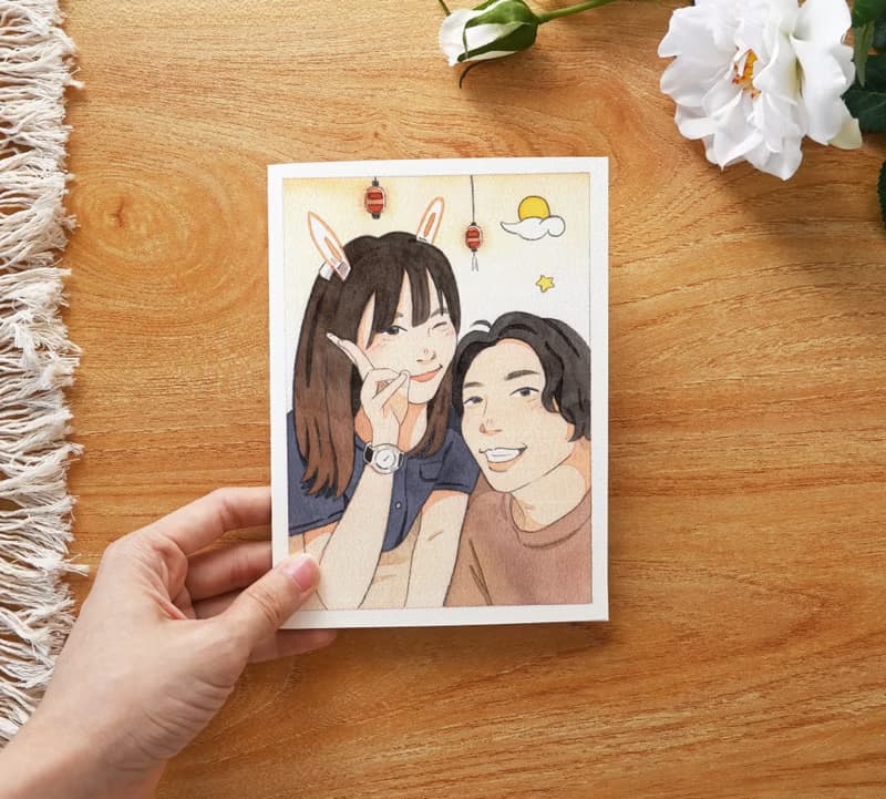 【 父親節卡片  】祝福小卡 | 生日送禮 | 人像似顏繪 | 情侶插畫