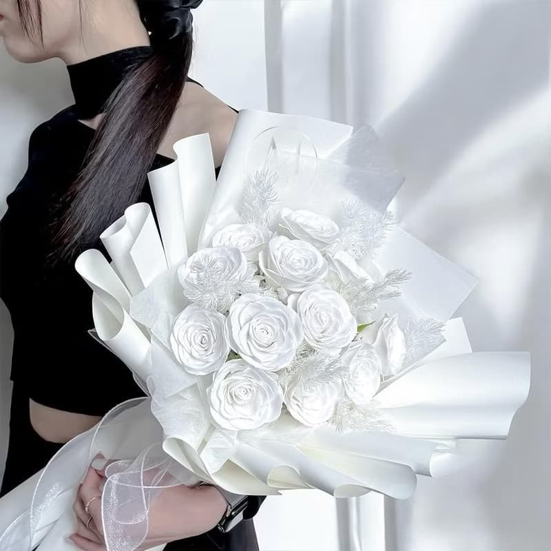 純潔的愛香水玫瑰花束