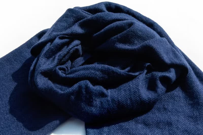 喀什米爾Cashmere/羊絨圍巾/純羊毛圍巾披巾/戒指絨披肩-海洋深藍