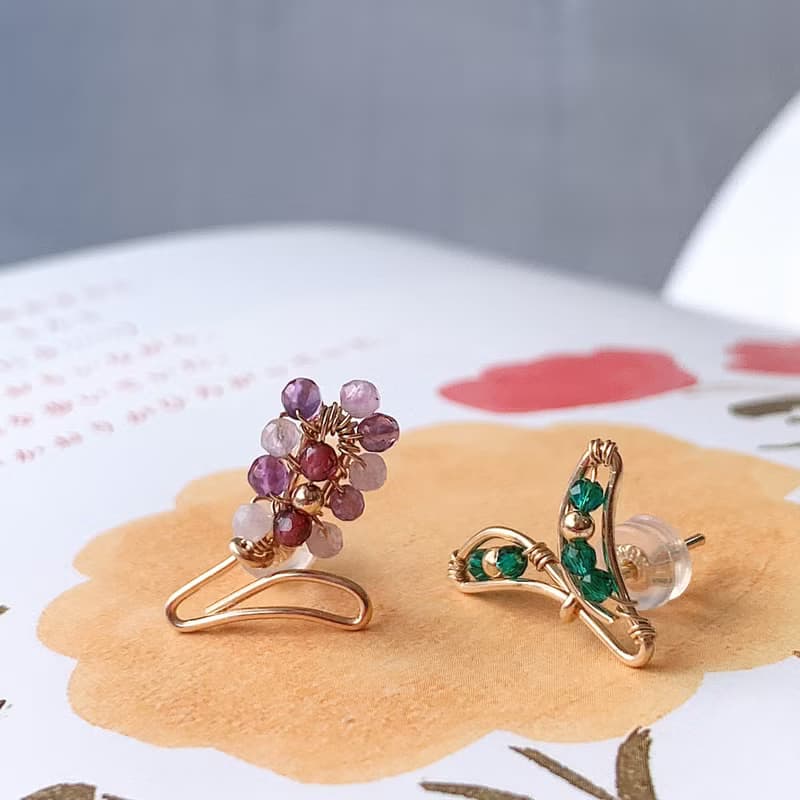 【禮物】我聞到風信子的香氣14KGF注金耳環 針耳夾