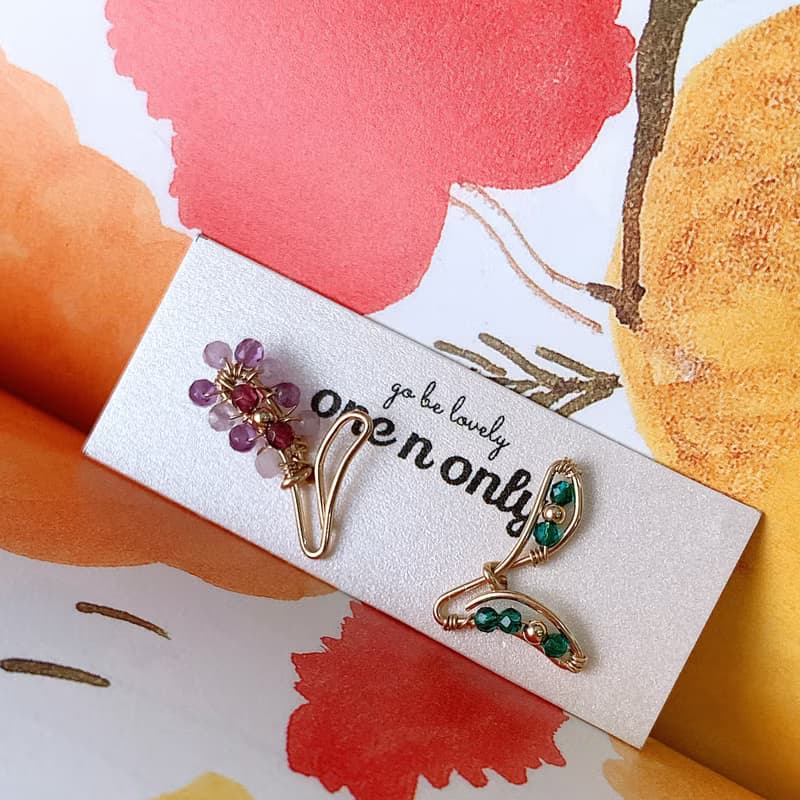 【禮物】我聞到風信子的香氣14KGF注金耳環 針耳夾