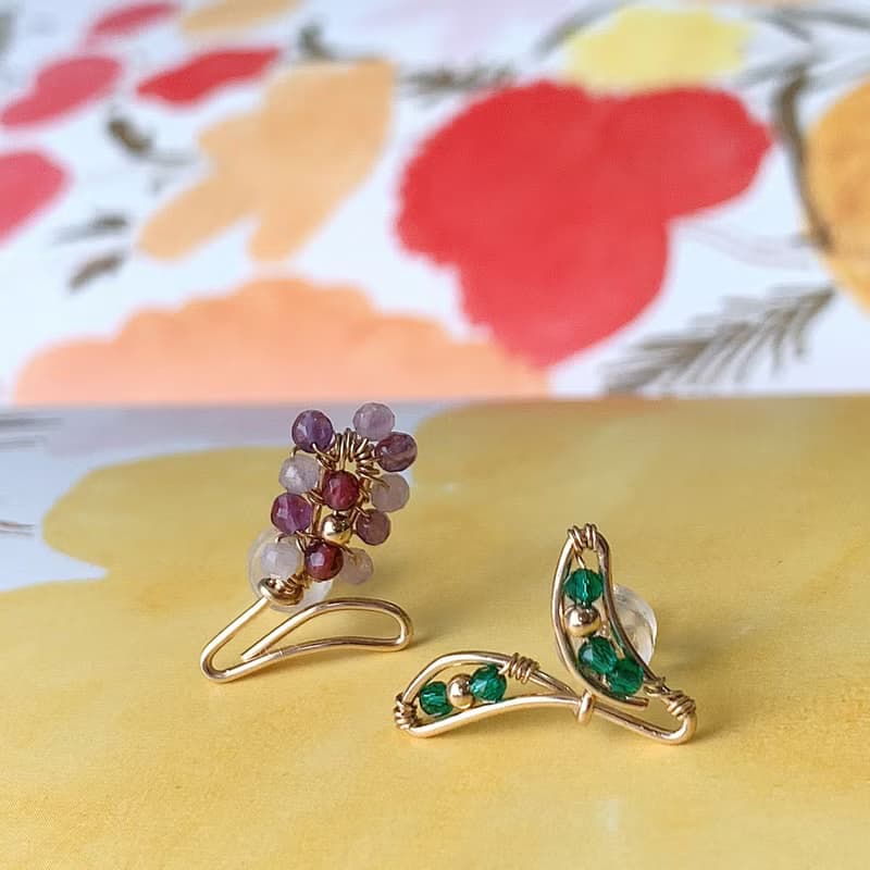 【禮物】我聞到風信子的香氣14KGF注金耳環 針耳夾