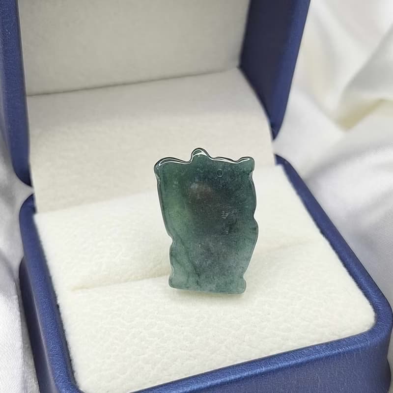 威料 漸層藍 招財貓 吊墜 隨意扣 | 天然A貨翡翠