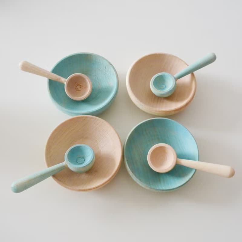Montessori play kitchen, Toy tea set, Pretend play dishes set