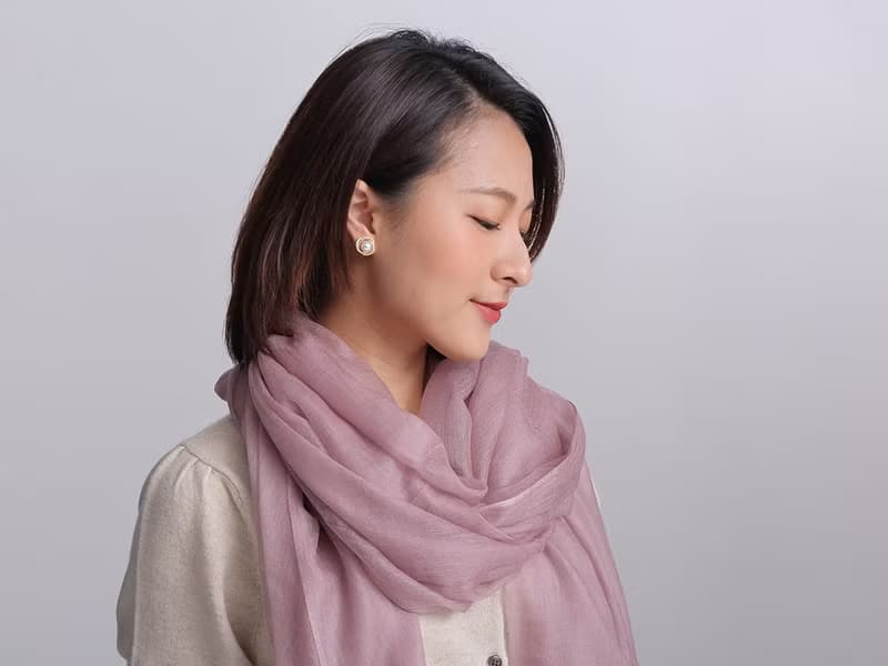 Pashmina高山羊絨披肩圍巾_旅行出國禮物生日禮物_優雅好收納灰藕