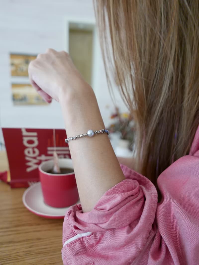 串珠手鍊/珍珠/拉長石/白水晶