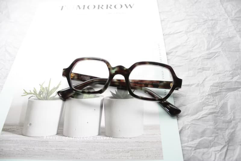 ELEMENTS eyewear 琥珀綠色六角形眼鏡 日本手造眼鏡框