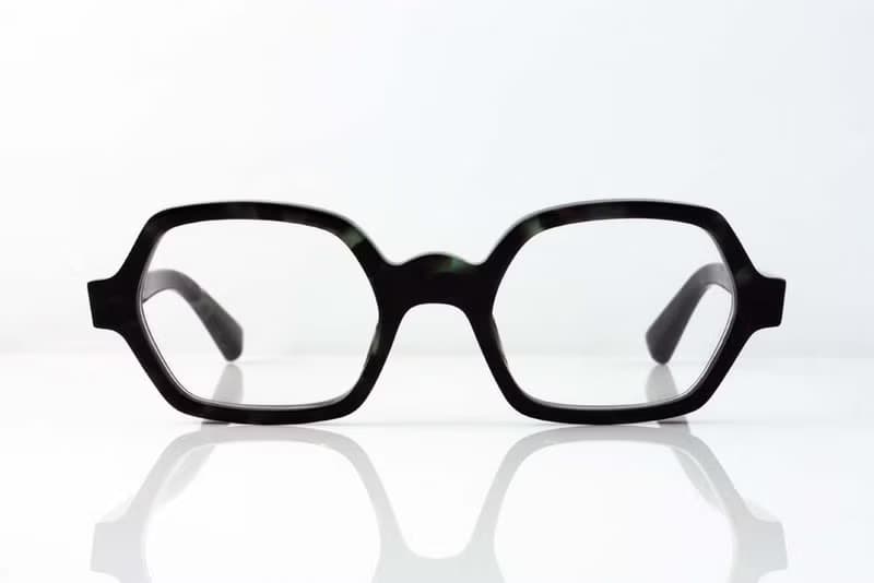 ELEMENTS eyewear 琥珀綠色六角形眼鏡 日本手造眼鏡框