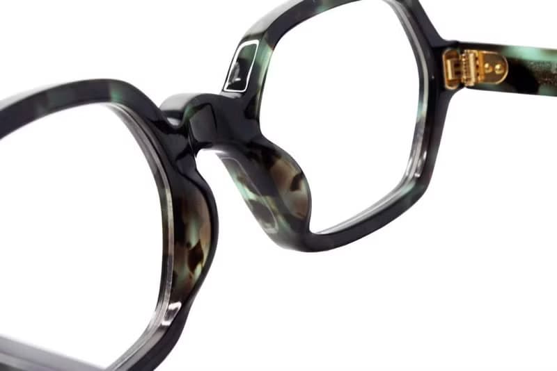 ELEMENTS eyewear 琥珀綠色六角形眼鏡 日本手造眼鏡框
