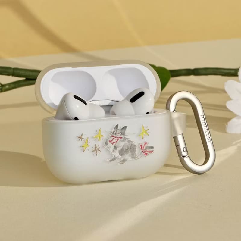 Meow illustration星星與貓強悍防摔AirPods保護套