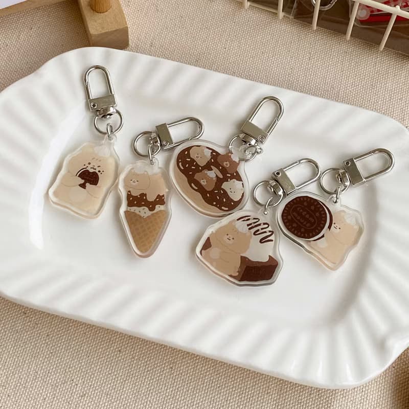 奶油鼠巧克力甜點壓克力小吊飾四代 共5款