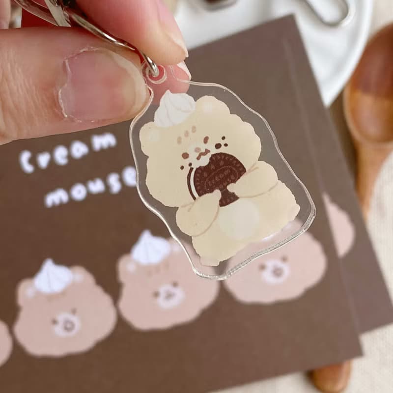 奶油鼠巧克力甜點壓克力小吊飾四代 共5款