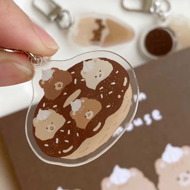 奶油鼠巧克力甜點壓克力小吊飾四代 共5款