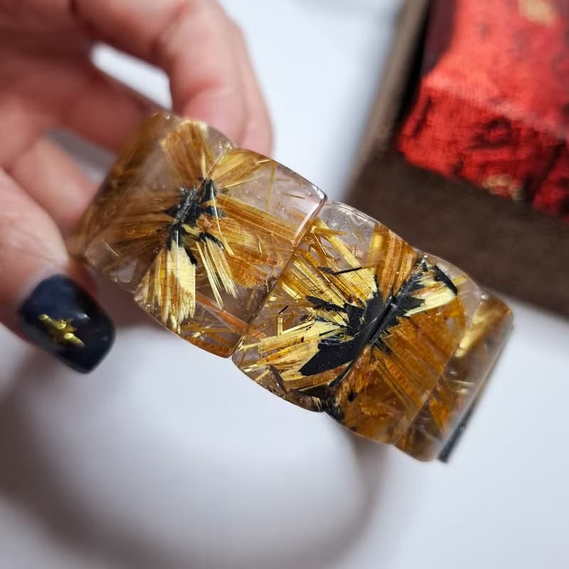 太陽花 招財 鈦晶手排 26mm長 手圍18.5cm 130g 片片對花