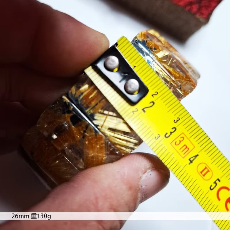 太陽花 招財 鈦晶手排 26mm長 手圍18.5cm 130g 片片對花