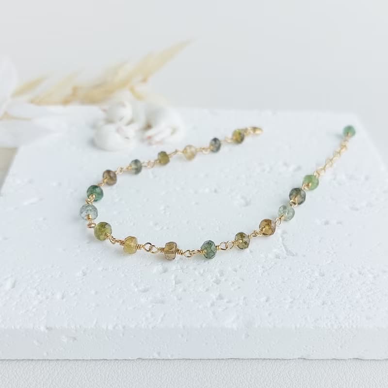 大地碧璽 x 14KGF手鍊