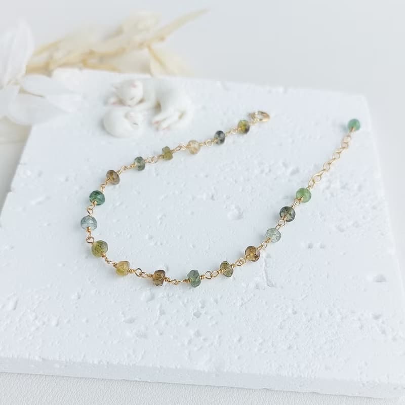 大地碧璽 x 14KGF手鍊