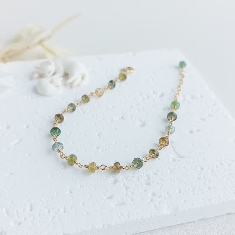 大地碧璽 x 14KGF手鍊