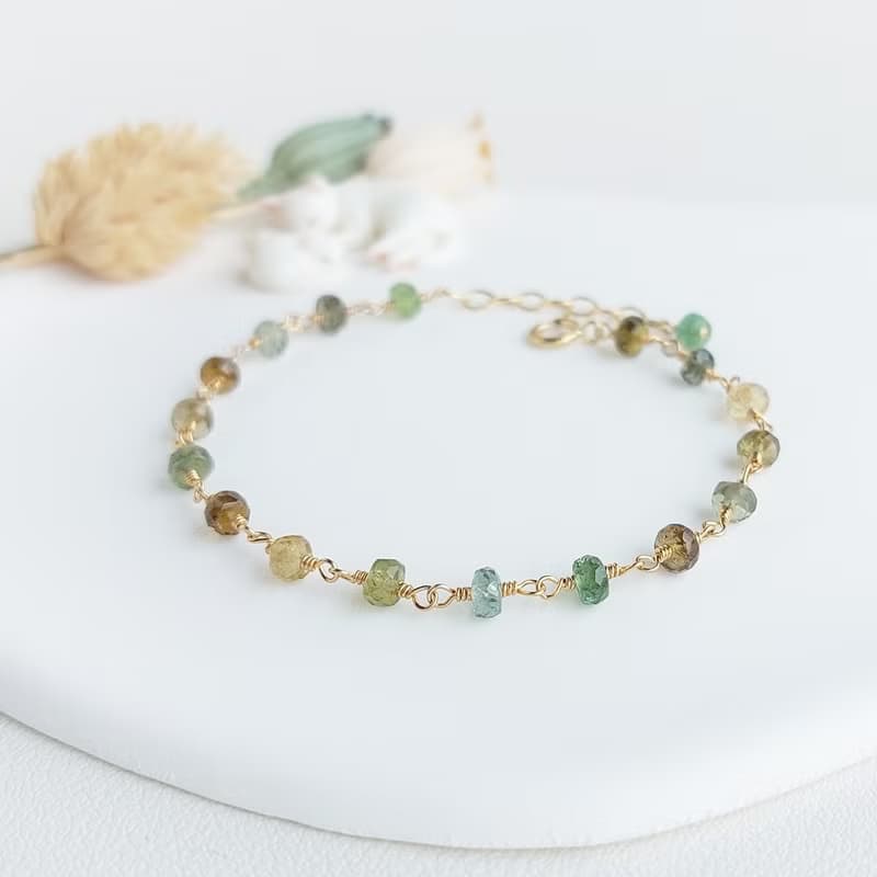 大地碧璽 x 14KGF手鍊