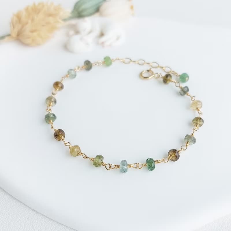 大地碧璽 x 14KGF手鍊