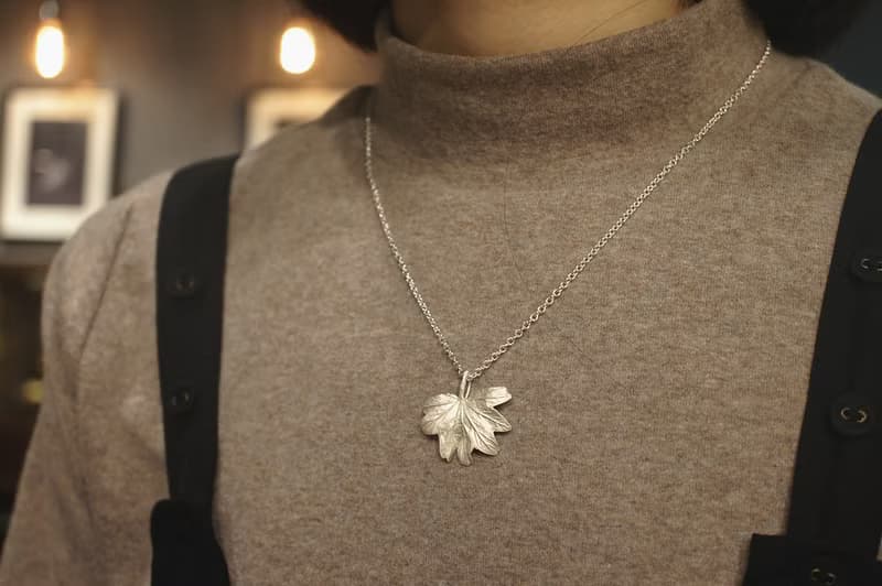 925 纯銀楓葉吊咀(小)  不包括銀鏈- 手作 (MW P1107)