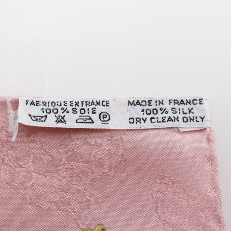 【日本直送】エルメス HERMES カレ90 スカーフ Plumes et Grelots 羽飾りと鈴 シルク ピンク レディース【中古】