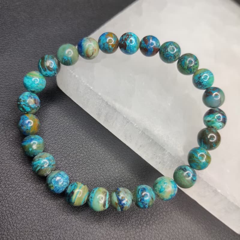 【訂製品】藍銅礦 Azurite 手串 手鍊 天然水晶 水晶手鍊 7-12mm