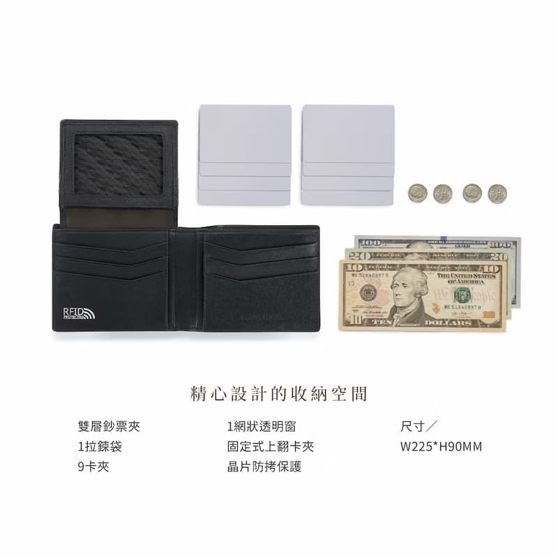 【情人節禮物/24H出貨】皮夾/短夾 男生錢包 雙鈔 RFID Aston系列